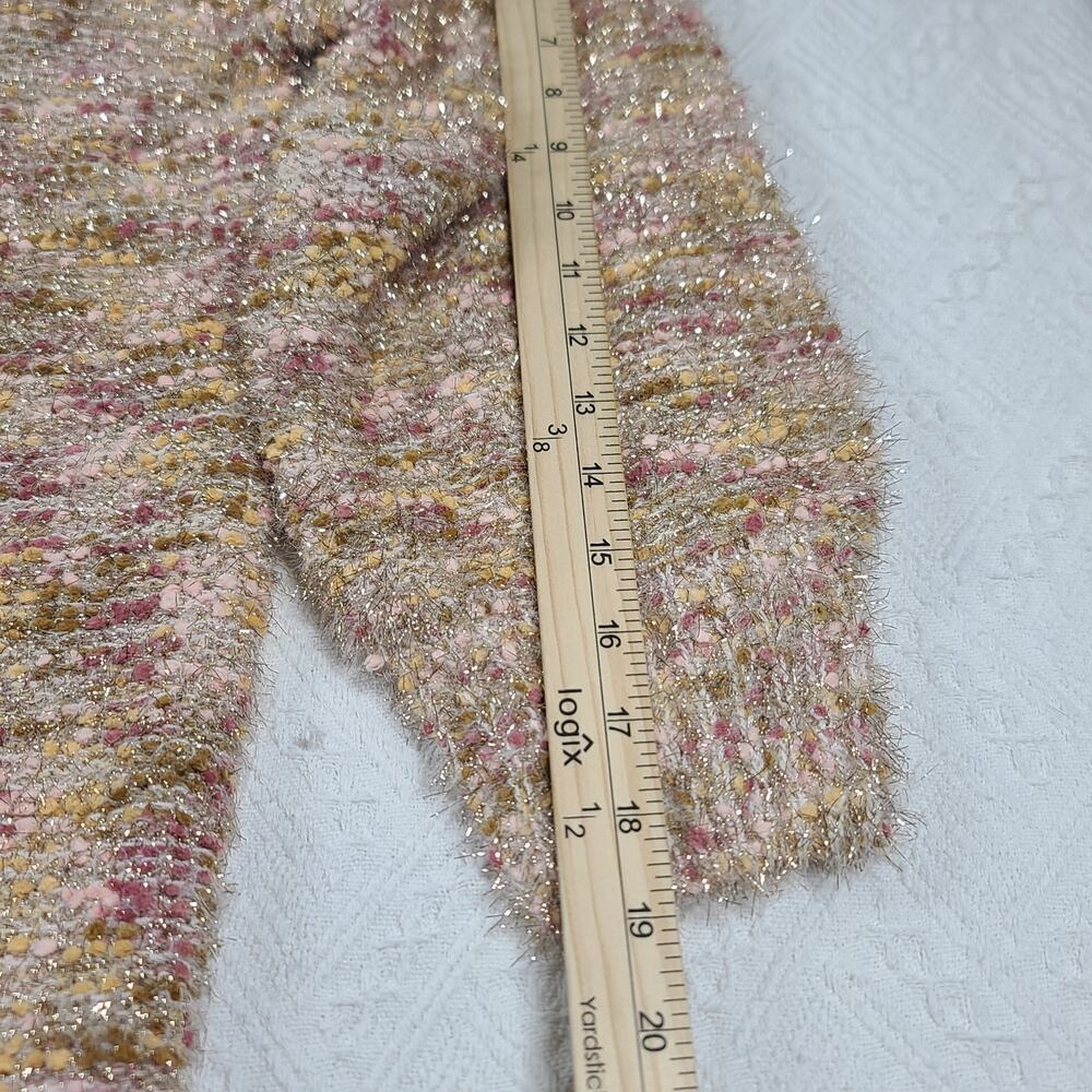 Lauren Conrad Popo Crewneck women's confetti metallic eyelash sweater Size XL - Picture 5 of 11